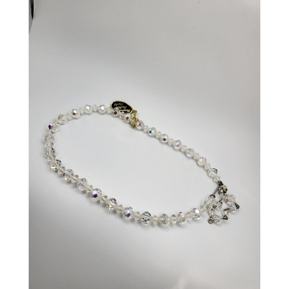 Coro Jewelry - Two Coro Iridescent Shiny Crystal Necklaces